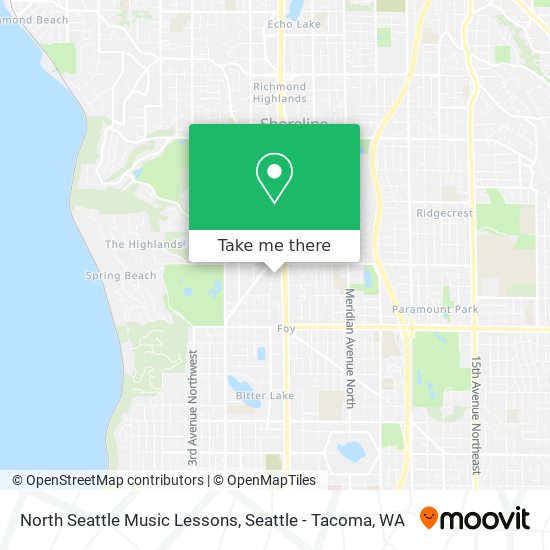 North Seattle Music Lessons map