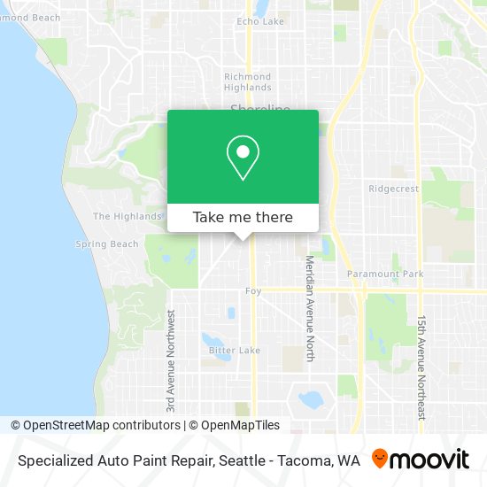 Specialized Auto Paint Repair map