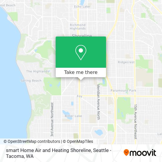 Mapa de smart Home Air and Heating Shoreline