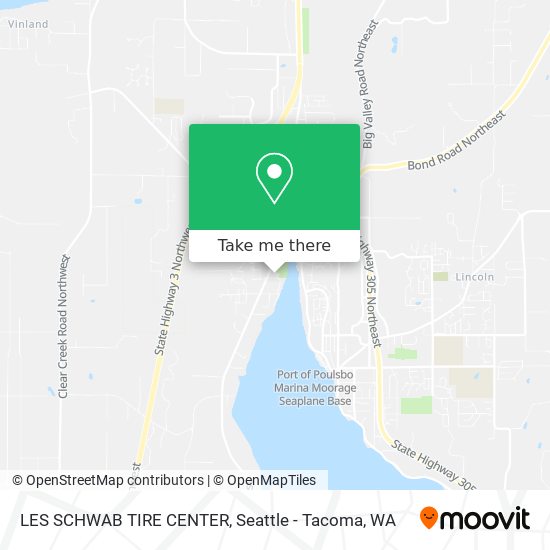 LES SCHWAB TIRE CENTER map