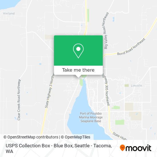 Mapa de USPS Collection Box - Blue Box