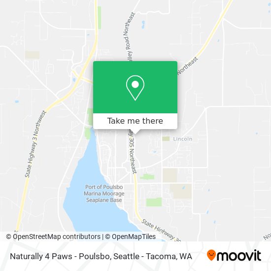 Naturally 4 Paws - Poulsbo map