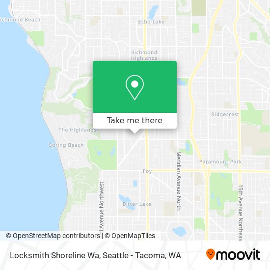 Mapa de Locksmith Shoreline Wa