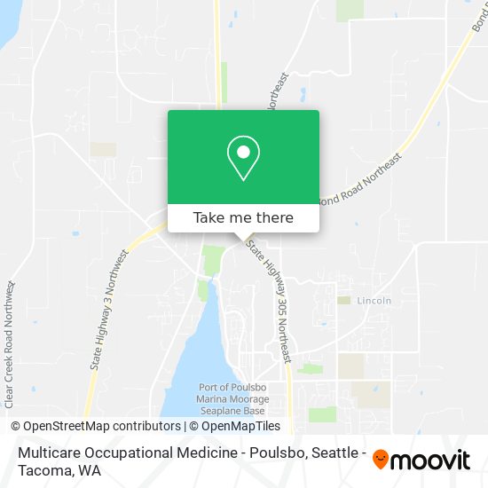 Multicare Occupational Medicine - Poulsbo map