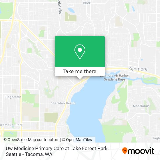 Uw Medicine Primary Care at Lake Forest Park map