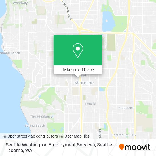 Seattle Washington Employment Services map