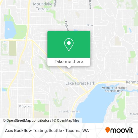 Axis Backflow Testing map