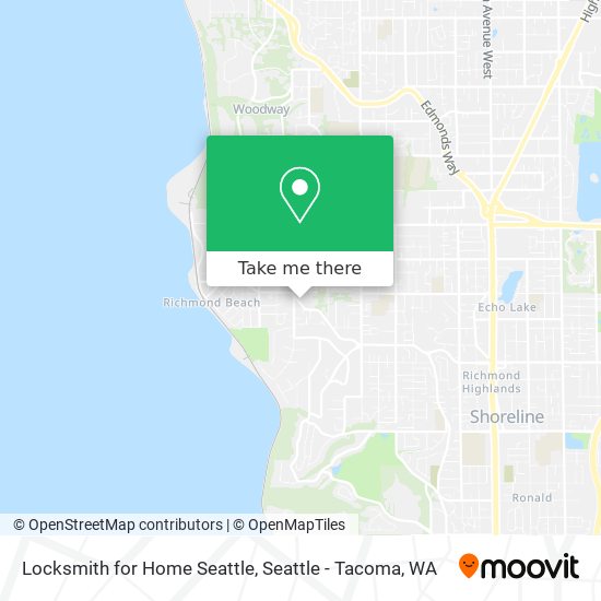 Locksmith for Home Seattle map