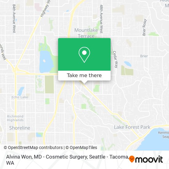 Alvina Won, MD - Cosmetic Surgery map