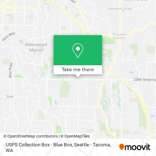 Mapa de USPS Collection Box - Blue Box