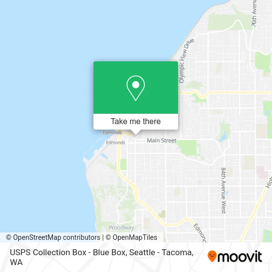 Mapa de USPS Collection Box - Blue Box