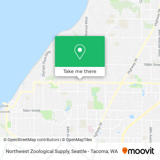 Northwest Zoological Supply map