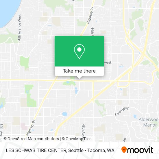 LES SCHWAB TIRE CENTER map