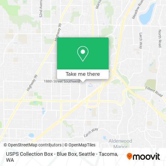 USPS Collection Box - Blue Box map