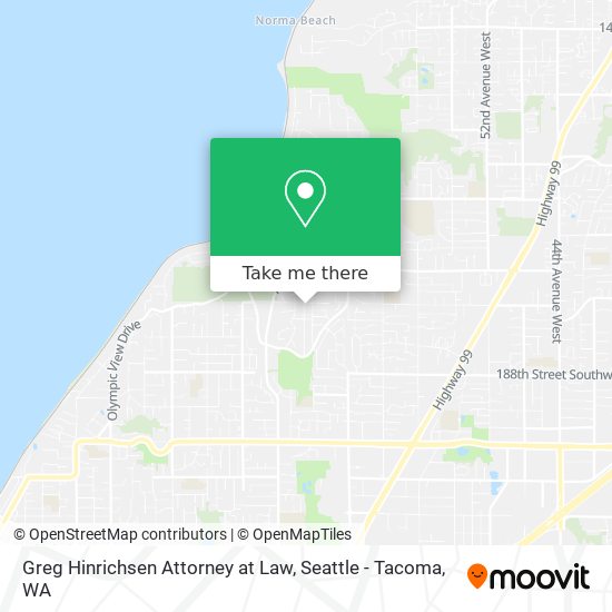 Greg Hinrichsen Attorney at Law map