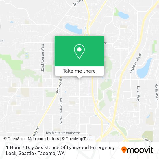 Mapa de 1 Hour 7 Day Assistance Of Lynnwood Emergency Lock