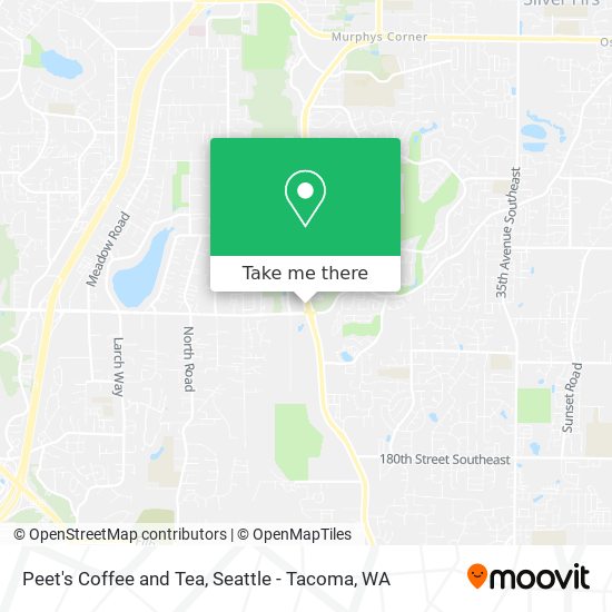 Peet's Coffee and Tea map