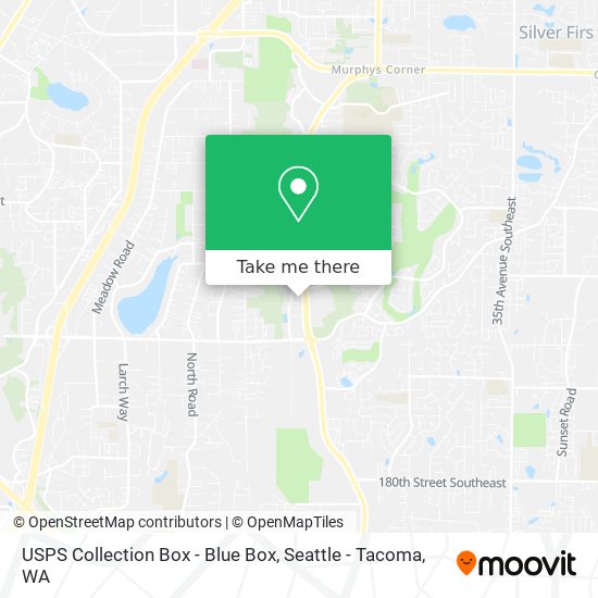 Mapa de USPS Collection Box - Blue Box