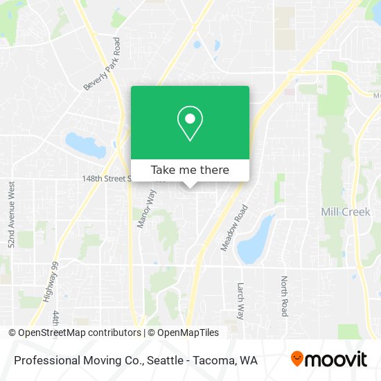 Professional Moving Co. map