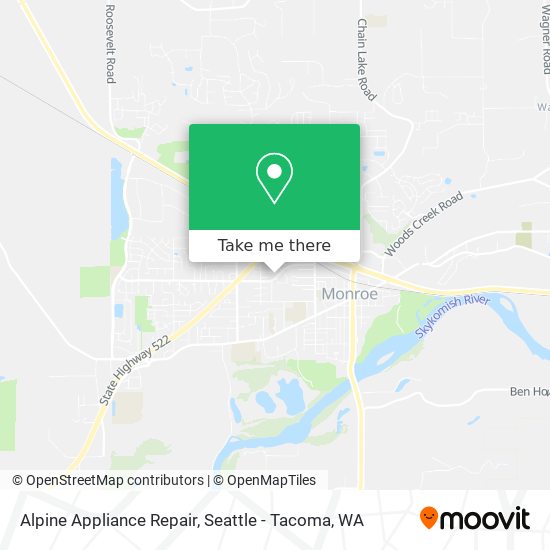 Alpine Appliance Repair map