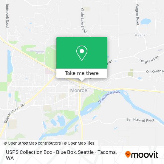 USPS Collection Box - Blue Box map