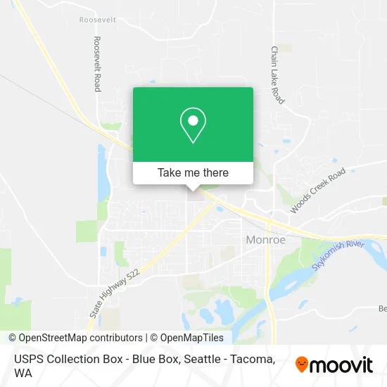 Mapa de USPS Collection Box - Blue Box