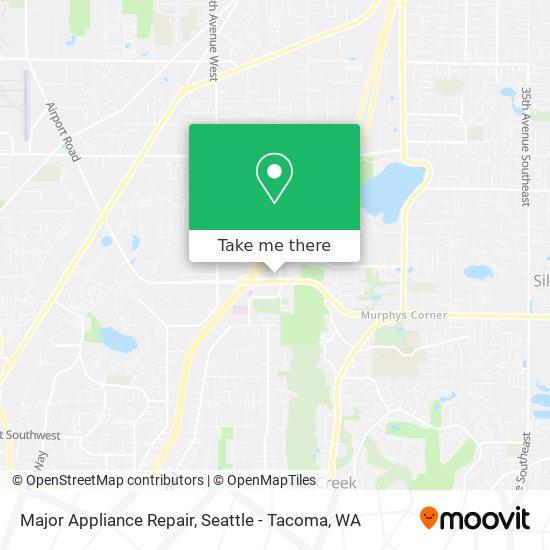 Major Appliance Repair map