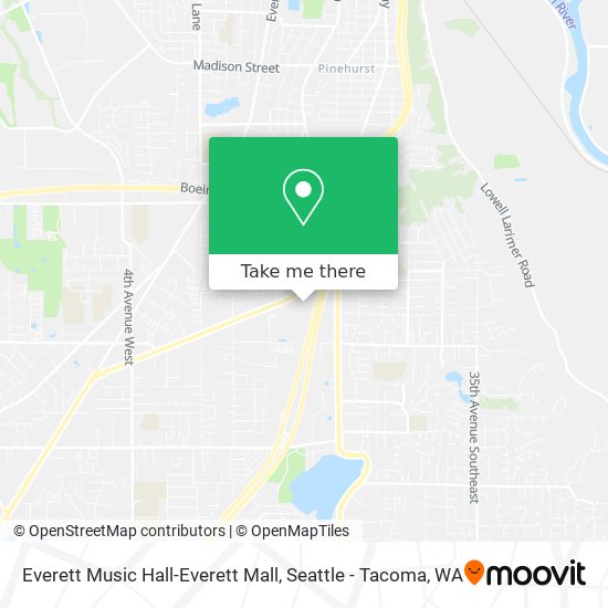 Everett Music Hall-Everett Mall map