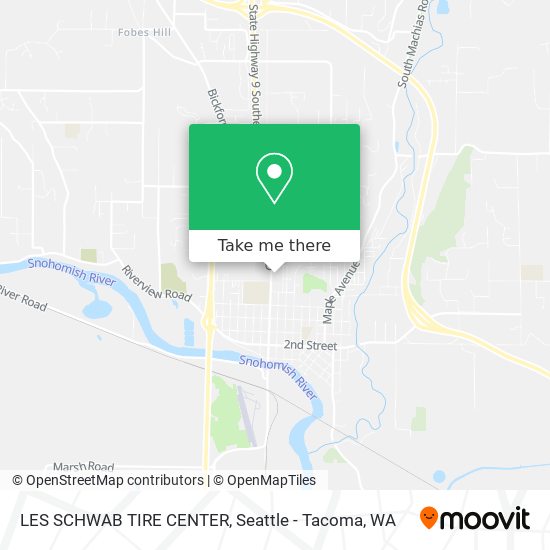 LES SCHWAB TIRE CENTER map