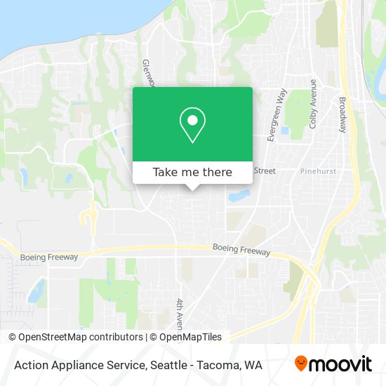 Mapa de Action Appliance Service