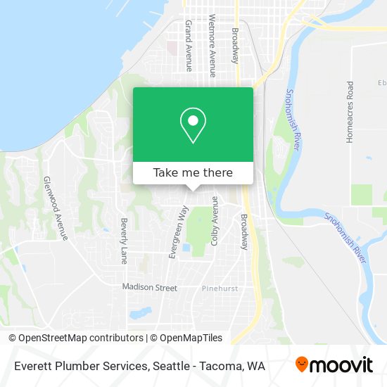 Everett Plumber Services map