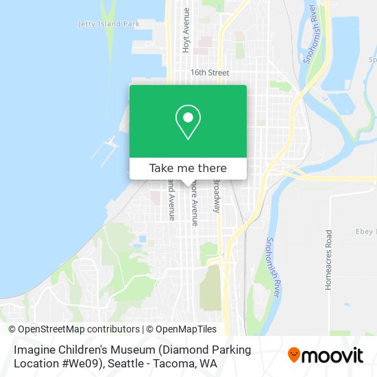 Mapa de Imagine Children's Museum (Diamond Parking Location #We09)