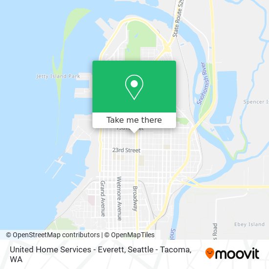 Mapa de United Home Services - Everett