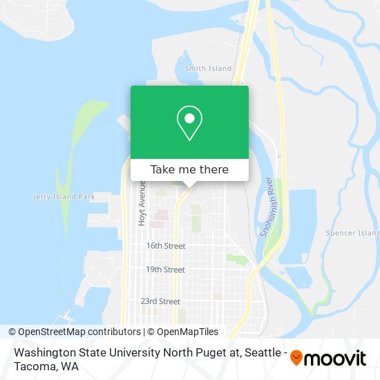 Washington State University North Puget at map