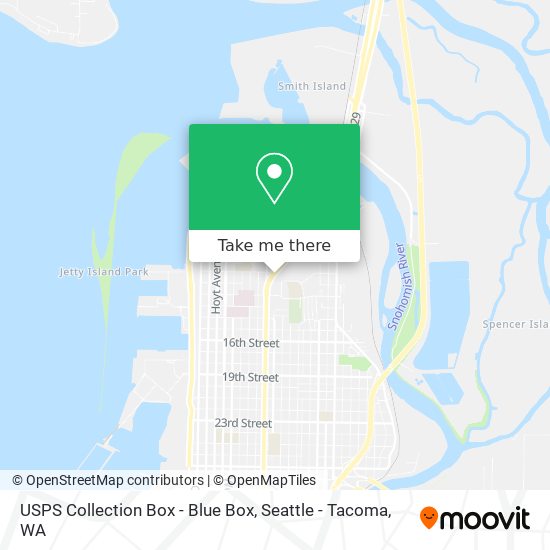 Mapa de USPS Collection Box - Blue Box