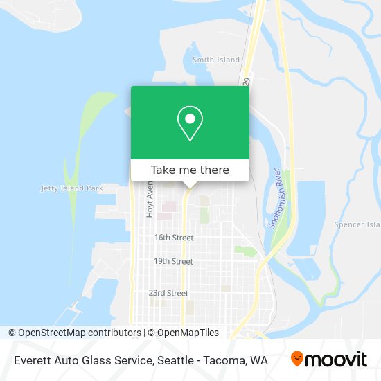 Everett Auto Glass Service map