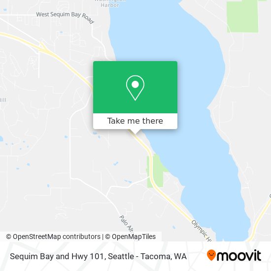 Sequim Bay and Hwy 101 map