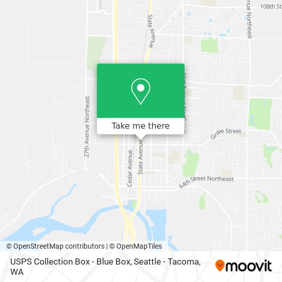 USPS Collection Box - Blue Box map