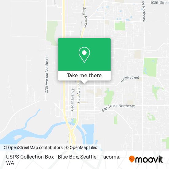 USPS Collection Box - Blue Box map