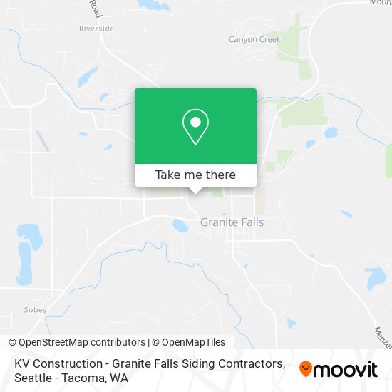 KV Construction - Granite Falls Siding Contractors map