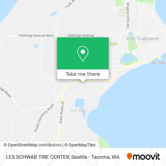 LES SCHWAB TIRE CENTER map