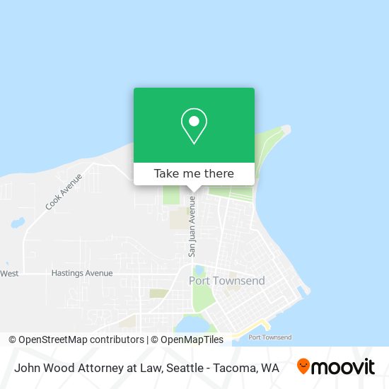 John Wood Attorney at Law map