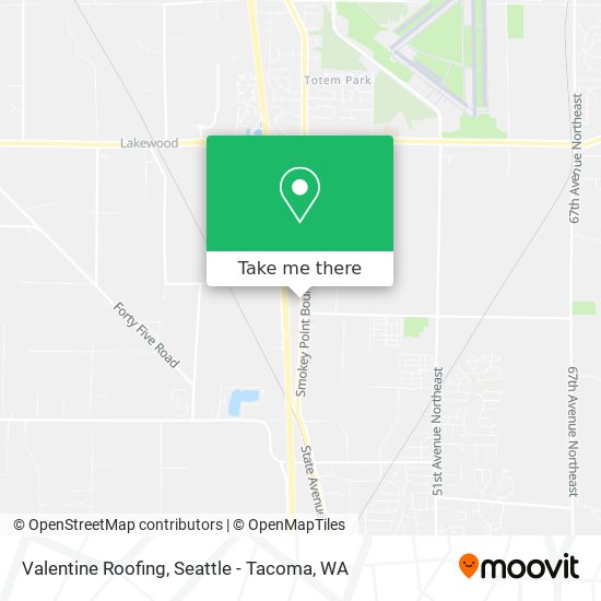 Valentine Roofing map