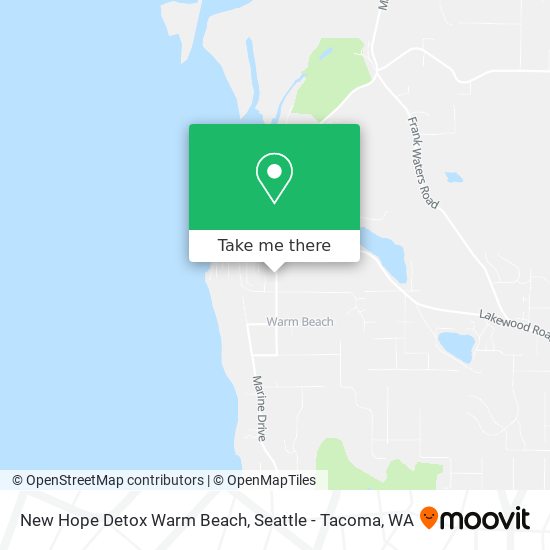 Mapa de New Hope Detox Warm Beach