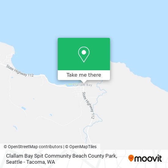 Clallam Bay Spit Community Beach County Park map