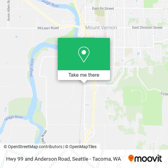 Hwy 99 and Anderson Road map
