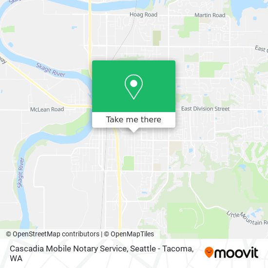 Cascadia Mobile Notary Service map
