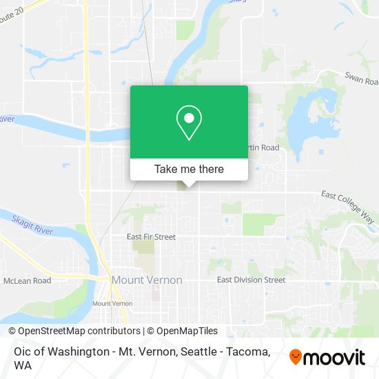 Oic of Washington - Mt. Vernon map