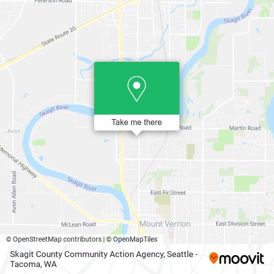 Mapa de Skagit County Community Action Agency
