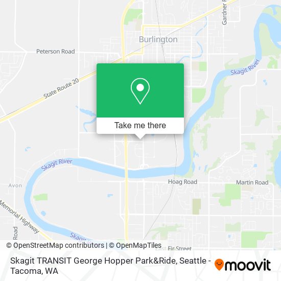 Skagit TRANSIT George Hopper Park&Ride map
